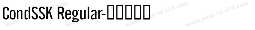 CondSSK Regular字体转换